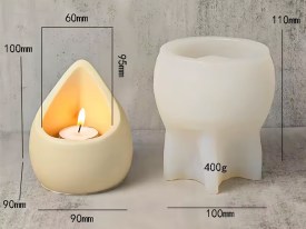 Molde silicona porta vela GOTA